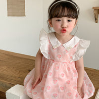 Load image into Gallery viewer, Baby Kid Girls Color-blocking Fruit Print Dresses Wholesale 230321330
