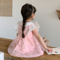 Load image into Gallery viewer, Baby Kid Girls Color-blocking Fruit Print Dresses Wholesale 230321330
