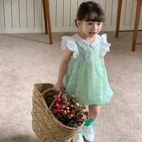 Load image into Gallery viewer, Baby Kid Girls Color-blocking Fruit Print Dresses Wholesale 230321330
