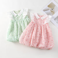 Load image into Gallery viewer, Baby Kid Girls Color-blocking Fruit Print Dresses Wholesale 230321330
