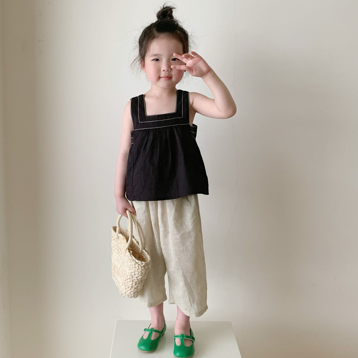 Baby Kid Girls Solid Color Tank Tops Wholesale 230321398