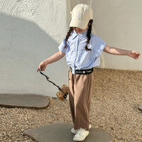 Load image into Gallery viewer, Baby Kid Girls Striped Letters Tops Wholesale 230321408
