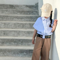 Load image into Gallery viewer, Baby Kid Girls Striped Letters Tops Wholesale 230321408
