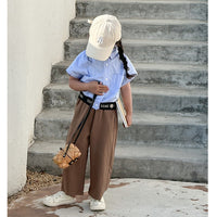 Load image into Gallery viewer, Baby Kid Girls Striped Letters Tops Wholesale 230321408
