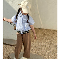 Load image into Gallery viewer, Baby Kid Girls Striped Letters Tops Wholesale 230321408
