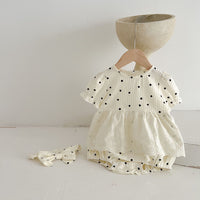 Load image into Gallery viewer, Baby Girls Polka dots Rompers Wholesale 230321409
