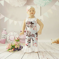 Load image into Gallery viewer, Baby Girls Flower Print Jumpsuits Wholesale 307213534
