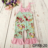 Load image into Gallery viewer, Baby Girls Flower Print Jumpsuits Wholesale 307213534
