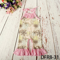 Load image into Gallery viewer, Baby Girls Flower Print Jumpsuits Wholesale 307213534

