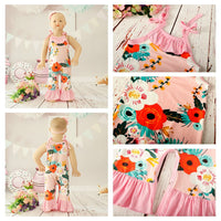 Load image into Gallery viewer, Baby Girls Flower Print Jumpsuits Wholesale 307213534
