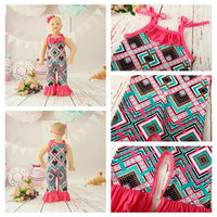 Load image into Gallery viewer, Baby Girls Flower Print Jumpsuits Wholesale 307213534
