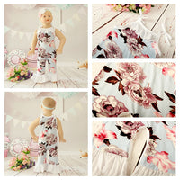 Load image into Gallery viewer, Baby Girls Flower Print Jumpsuits Wholesale 307213534
