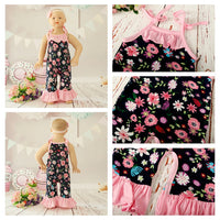 Load image into Gallery viewer, Baby Girls Flower Print Jumpsuits Wholesale 307213534
