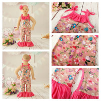 Load image into Gallery viewer, Baby Girls Flower Print Jumpsuits Wholesale 307213534
