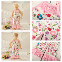 Load image into Gallery viewer, Baby Girls Flower Print Jumpsuits Wholesale 307213534
