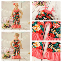 Load image into Gallery viewer, Baby Girls Flower Print Jumpsuits Wholesale 307213534
