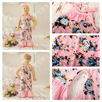 Load image into Gallery viewer, Baby Girls Flower Print Jumpsuits Wholesale 307213534
