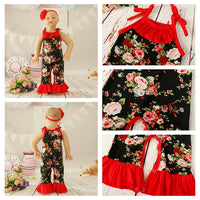 Load image into Gallery viewer, Baby Girls Flower Print Jumpsuits Wholesale 307213534
