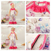 Load image into Gallery viewer, Baby Girls Flower Print Jumpsuits Wholesale 307213534
