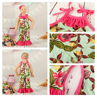 Load image into Gallery viewer, Baby Girls Flower Print Jumpsuits Wholesale 307213534
