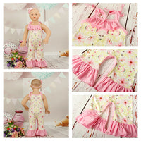 Load image into Gallery viewer, Baby Girls Flower Print Jumpsuits Wholesale 307213534
