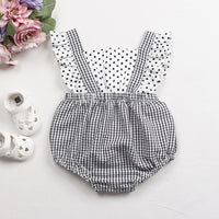 Load image into Gallery viewer, Baby Girls Flower Polka dots Print Rompers Wholesale 491613537
