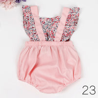 Load image into Gallery viewer, Baby Girls Flower Polka dots Print Rompers Wholesale 491613537
