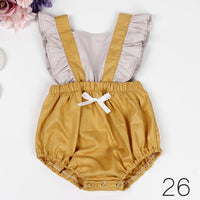 Load image into Gallery viewer, Baby Girls Flower Polka dots Print Rompers Wholesale 491613537
