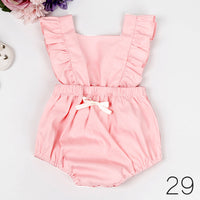 Load image into Gallery viewer, Baby Girls Flower Polka dots Print Rompers Wholesale 491613537
