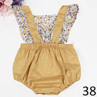 Load image into Gallery viewer, Baby Girls Flower Polka dots Print Rompers Wholesale 491613537
