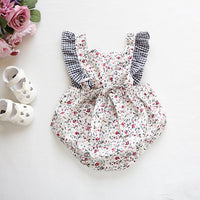 Load image into Gallery viewer, Baby Girls Flower Polka dots Print Rompers Wholesale 491613537
