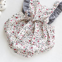 Load image into Gallery viewer, Baby Girls Flower Polka dots Print Rompers Wholesale 491613537
