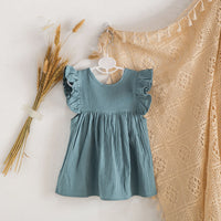 Load image into Gallery viewer, Baby Kid Girls Solid Color Dresses Wholesale 230323363

