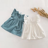 Load image into Gallery viewer, Baby Kid Girls Solid Color Dresses Wholesale 230323363
