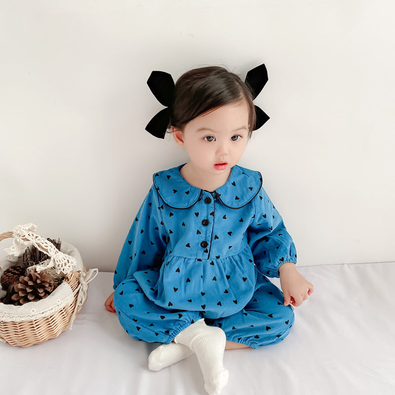 Baby Unisex Love heart Jumpsuits Wholesale 230323365