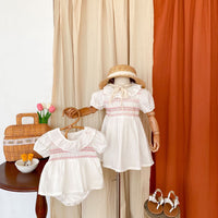 Load image into Gallery viewer, Baby Girls Color-blocking Rompers Wholesale 230323405
