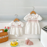 Load image into Gallery viewer, Baby Girls Color-blocking Rompers Wholesale 230323405
