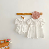 Load image into Gallery viewer, Baby Girls Color-blocking Rompers Wholesale 230323405
