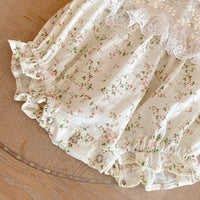Load image into Gallery viewer, Baby Kid Girls Flower Lace Embroidered Print Rompers Wholesale 230323408
