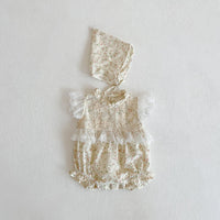 Load image into Gallery viewer, Baby Kid Girls Flower Lace Embroidered Print Rompers Wholesale 230323408

