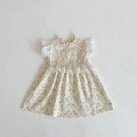 Load image into Gallery viewer, Baby Kid Girls Flower Lace Embroidered Print Rompers Wholesale 230323408
