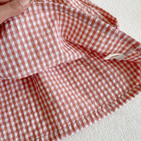 Load image into Gallery viewer, Baby Kid Girls Flower Checked Embroidered Rompers Wholesale 230323409
