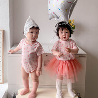 Load image into Gallery viewer, Baby Girls Flower Print Rompers Wholesale 230323423
