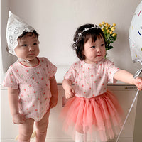 Load image into Gallery viewer, Baby Girls Flower Print Rompers Wholesale 230323423
