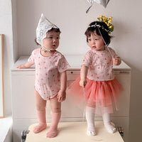 Load image into Gallery viewer, Baby Girls Flower Print Rompers Wholesale 230323423
