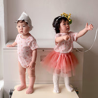 Load image into Gallery viewer, Baby Girls Flower Print Rompers Wholesale 230323423
