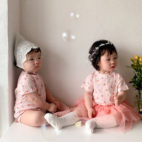 Load image into Gallery viewer, Baby Girls Flower Print Rompers Wholesale 230323423

