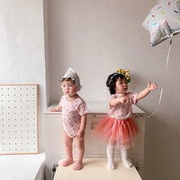 Load image into Gallery viewer, Baby Girls Flower Print Rompers Wholesale 230323423
