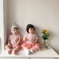Load image into Gallery viewer, Baby Girls Flower Print Rompers Wholesale 230323423
