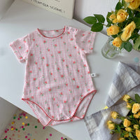 Load image into Gallery viewer, Baby Girls Flower Print Rompers Wholesale 230323423
